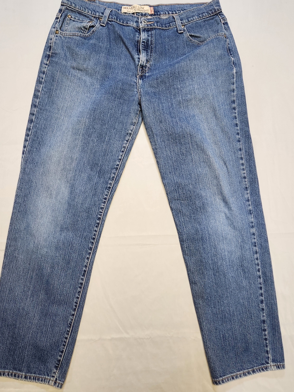 VTG Levi's 505 Nouveau Low Straight Jeans 34x31 Medium Wash  Altered Waist Y2K